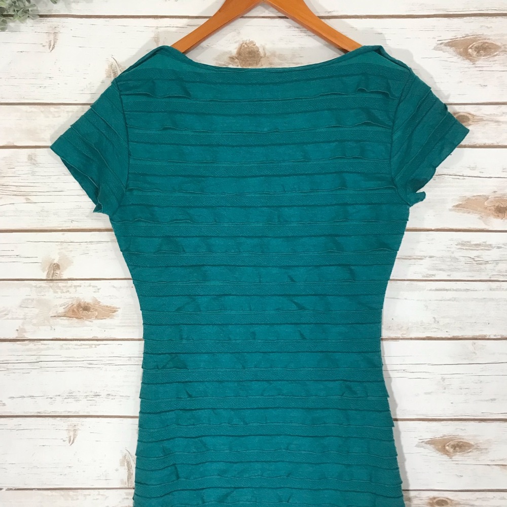 NWT TEAL RUFFLE DRESS SIZE MEDIUM - Picture 8 of 8